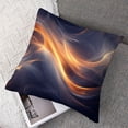 thumbnail image 7 of Acheng Gold and Blue Abstract Art Short Plush Pillowcase Set of 2 White, 7 of 7