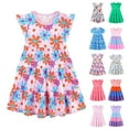 thumbnail image 3 of Tkrady Dress for Girls Spring Summer New Print Breathable Crewneck Fashion Princess Dresses, Sizes 3-9 Years, 3 of 5