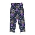 thumbnail image 4 of Daiia Lavender Flowers Women's Sleep Pant with Pockets and Drawstring,Pajama Pants-Medium, 4 of 9