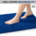 thumbnail image 5 of YHF Bathroom Rugs 20" X 32", Extra Thick & Soft Microfiber Shaggy, Machine Washable Bath Mats, Absorbent Bath Rugs, Non-Slip Rubber Backing Bath Mat for Bathroom Floor, Tub and Shower, Royal Blue, 5 of 5