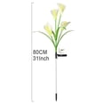 thumbnail image 6 of Solar Outdoor Garden Waterproof Stake Lights with 4 Calla Lily LED Flowers for Home Garden, Patio, Christmas Decoration (Red,2PCS), 6 of 7