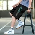 thumbnail image 4 of Summer Men's Casual Shorts Gym Bermudas Skateboard Shorts Homme Classic Loose Beach Short Sweatpants Print Street Pants, 4 of 6