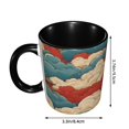 thumbnail image 3 of Retro Cloud Coffee Mug Fun Custom Ceramic Mugs 11oz Black, 3 of 5