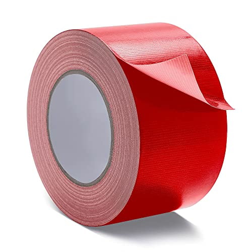 Red Duct Tape- 3 inches x 45 Yards, Heavy Duty Duct Tape, Waterproof, Resistant, NO-Residue, UV Blocking, Pack of 1 Red 3in*45yard Red 3in*45yard