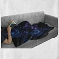 thumbnail image 6 of Space Soft Flannel Fleece Throw Blanket, Sky Star Clusters Cosmos Nebula Celestial Scenery Artwork, Cozy Plush for Indoor and Outdoor Use, 50" x 60", Dark Purple and Blue, by Ambesonne, 6 of 6