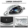 thumbnail image 4 of Fanny Pack Blue Christmas Snowflake Pattern Waist Pack Bag,Running Cross Bag,Waterproof Large Fanny Packs for Women Men for Travel Running Hiking Cycling, 4 of 6