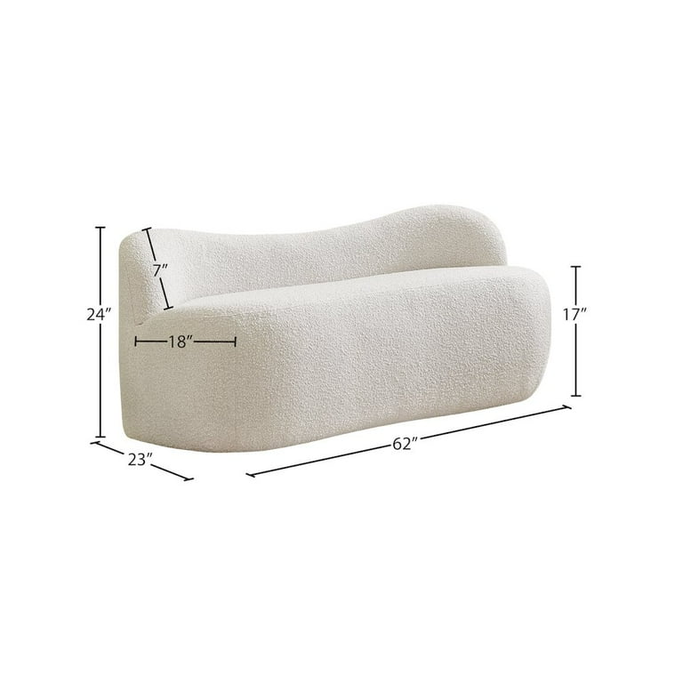Meridian Furniture Flair Boucle Fabric Bench Meridian Furniture Flair Boucle Fabric Bench