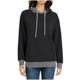 thumbnail image 4 of Cilsoka Oversized Hoodies for Women Y2k White Crewneck Sweatshirt Women Lightweight Pullover Sweatshirts for Women with Zipper Womens Long Sleeve Tops V Neck My Orders past Orders, 4 of 5