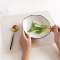 thumbnail image 2 of Lubelski Kids Place Mat Square Shape Heat Insulation Silicone Kitchen Kids Dinner Mat for Home, 2 of 2