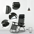 BestMassage 2 Pack Utility Tray Steel ZeroGravity Chair Black and Gray