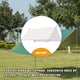 thumbnail image 3 of Eigraketly Toldo parasol, toldo para el jardín del hogar, hamaca para acampar al aire libre, senderismo, viajes, tienda de pesca, lona, carpas Blanco 3x4m, 3 of 6