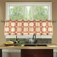 thumbnail image 4 of Yayeee Kitchen Curtains Tier Set of 2 Light Filtering 57"x24" Over Sink Window Panels, Beige Geometric, 4 of 7