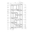 thumbnail image 3 of Monarch Specialties Bookshelf, Bookcase, Etagere, 72"H, Office, Bedroom, Clear Tempered Glass, 3 of 4