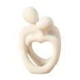 thumbnail image 3 of menolana Embrace Statue Resin Figurine Artwork Crafts Collection Sculpture Tabletop Ornament for Bookshelf Hallway Table Centerpieces White, 3 of 8