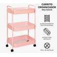 thumbnail image 2 of Carrito Organizador De Metal Transportador Metálico Ruedas Modelo Rosa, 2 of 4