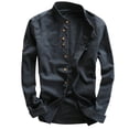 thumbnail image 2 of pstuiky camisa de manga larga para hombre, Camisa deportiva de manga corta con solapa y cremallera a rayas para hombre salir tops m, 2 of 5