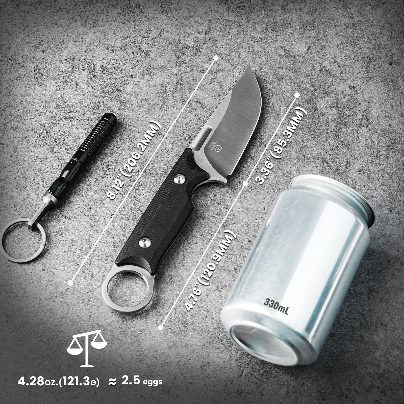 Kizer Cabox Fixed Blade Knife 154CM Blade G10 Handle Pocket