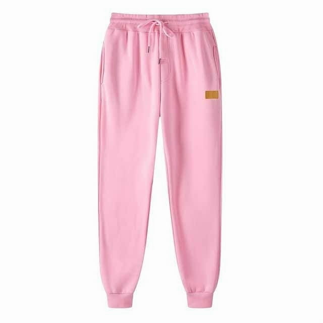 UAMVSH Pantalon de Jogging pour Homme, Pantalon de Survêtement Classique de Sport et de Gym, Bas Resserré, Pantalon Athlétique de Base à Cordon, Jambe Longue à Revers, Pantalon d'Automne avec Poches (X-Grand Rose)