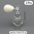 thumbnail image 2 of 2PCS 15ML Vintage Body Glitter Spray Perfume Bottle Glass Fine Mist Travel Cosmetic Shimmer Sprayer Empty Refillable Bottle Short Pump Dispenser for Women Home Highlight (White), 2 of 3