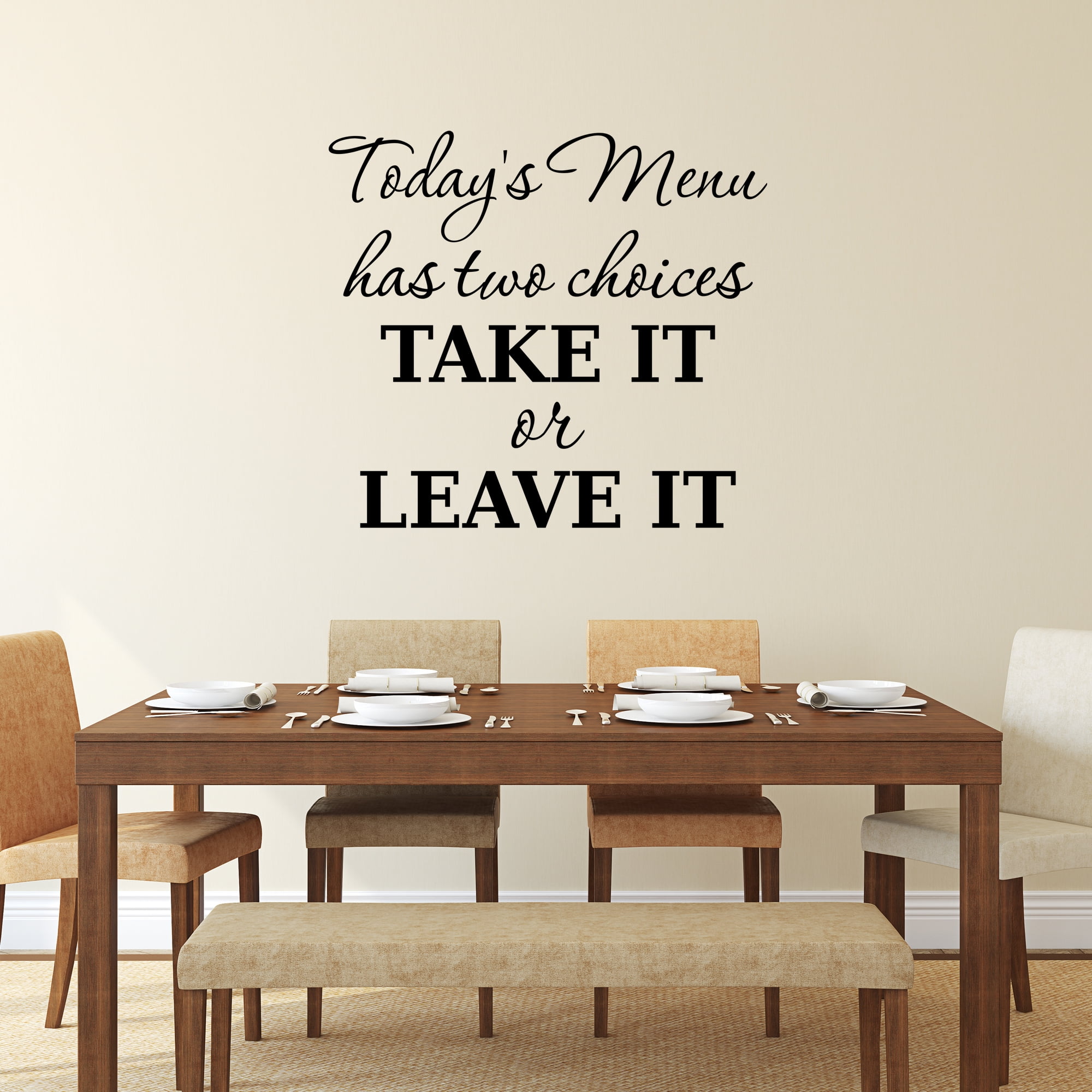 Kitchen Rules Quote Wall Sticker Fun Vinyl Art Transfer Dining Room Decor Decal 