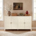 thumbnail image 6 of Heynemo 60" Sideboard with Storage, Accent Buffet Cabinet with Adjustable Shelves, Perfect for Entryway, Living Room, Dining Room, Bedroom, Beige, 6 of 11