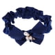 thumbnail image 4 of Conjunto De 2 Unids Elegante Mujer Damas Satinado Conjunto Rhinestone Cinturón 1 Para Guardar 1 Para Azul oscuro Gloria Liga nupcial del satén de la boda, 4 of 9