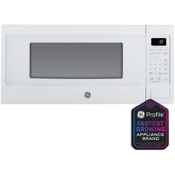 Ge Profile Pchk11s1w 24" Wide 1.1 Cu. Ft. 800 Watt Built In, Countertop Microwave - White
