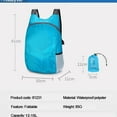 thumbnail image 3 of Compact Folding Backpack For Outdoor Adventures Travel Hiking Camping Day Trips And Sports Gear Storage, 3 of 4