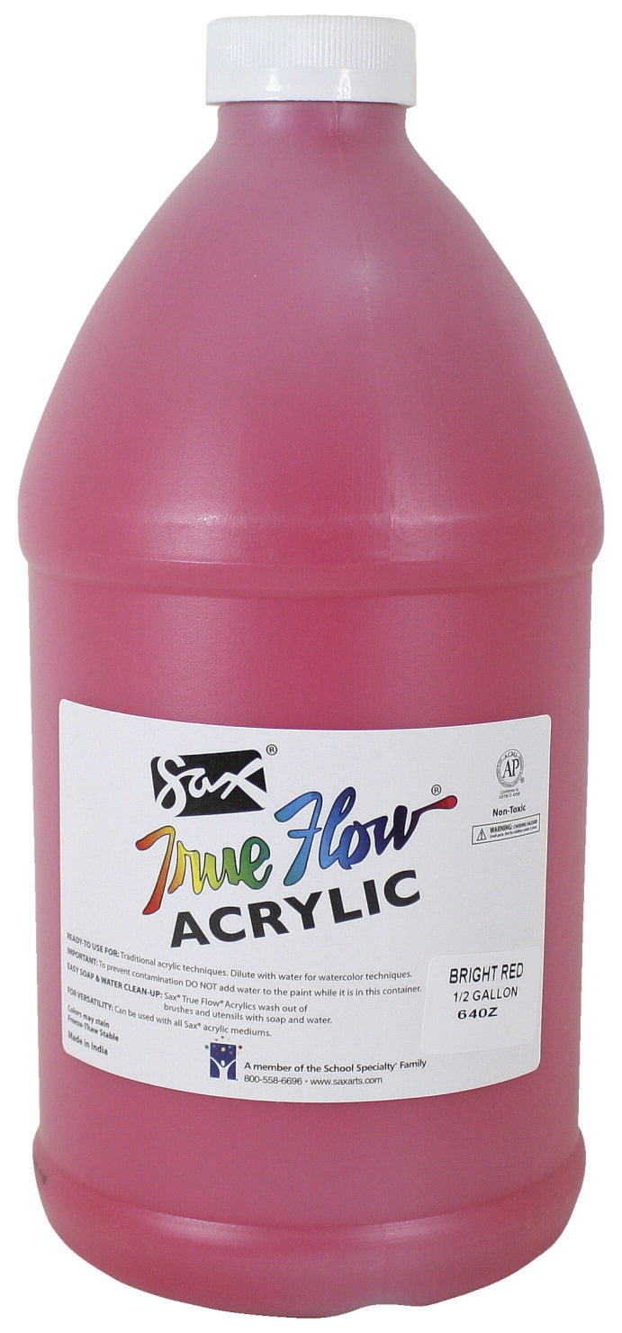 Sax True Flow NonToxic Waterproof Medium Body Acrylic Paint, 0.5 gal