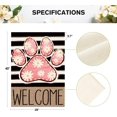 thumbnail image 5 of Blue Paw Print Spring Garden Flag 12x18 Inch Double Sided Outside, Daisy Floral Welcome Stripes Yard Outdoor Flag, 5 of 6
