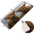 thumbnail image 2 of Dreamtimes Highland Cow Funny Hallway Runner Rug 2'x6' Kitchen Rug with Rubber Backing Meadow Animal Non Slip Entryway Rug Runner Washable Soft Area Rug for Hallway Bedroom Kitchen Decor, 2 of 6