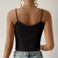 thumbnail image 4 of UYISJ Camisole for Women V Neck Sleeveless Crop Top Spaghetti Strap Ribbed Knit Tank Top, 4 of 6