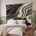 thumbnail image 3 of Black Marble Tapestry for Bedroom Wall Hanging Tapestry, Grey Gold Texture Vintage Farmhouse Art Ceiling Backdrop Tapestries Poster Blanket Wall Decor for Teens Room Living Room Dorm 39" x 59", 3 of 8