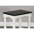 thumbnail image 4 of Home Square Carriage House 24" Mindi Wood Stool in White/Dark Brown - Set of 2, 4 of 7