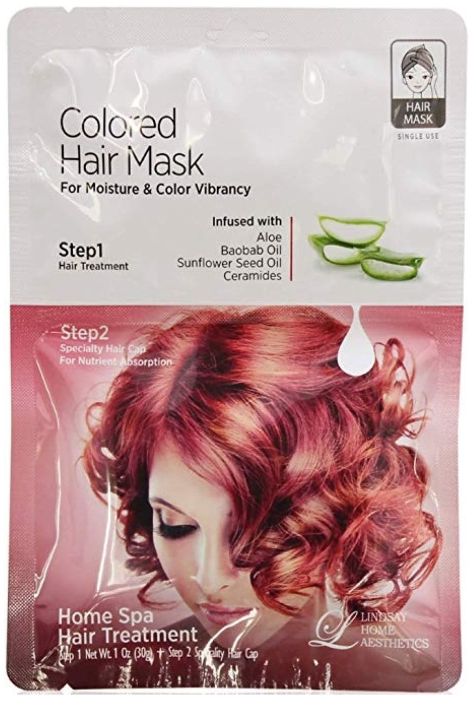 4 Pack Lindsay Home Aesthetics Color Hair Mask, 1 oz