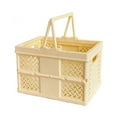thumbnail image 3 of Almencla Storage Crate Foldable Basket Milk Crate for Camping Spring Outing Household Yellow, 3 of 8