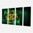 thumbnail image 2 of Fleur Verte Fractale sur Fond Noir - Impression sur Toile Florale, 2 of 3