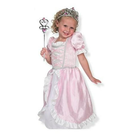 Melissa & Doug Princess Role Play Costume Set (3 pcs)- Pink Gown, Tiara,