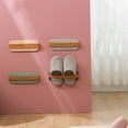 thumbnail image 2 of Bathroom Slipper Rack Wall Mounted Slippers Rack Bathroom Shoes Rack Adjustable Slippers Rack (Pink), 2 of 5
