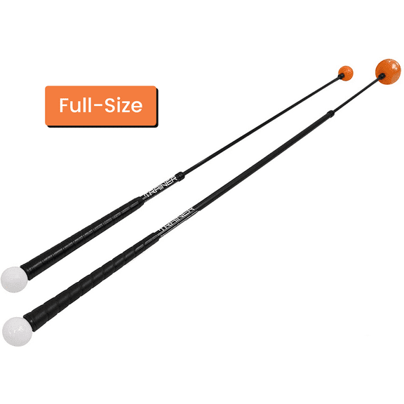 Orange Whip Distance Duo Golf Swing Trainer; Lightspeed & Full-Size