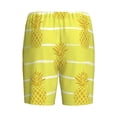 thumbnail image 2 of Haiem Gold Pineapple Men's Pajama Short with Soft Woven Cotton Elastic Waistband Sleep Short-Small, 2 of 9