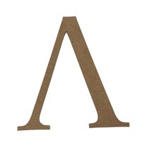 Wooden Letter Unfinished, Greek Font, Craft Cutout