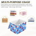 thumbnail image 7 of Red Cherries and White Daisies Large Storage Bins with Linen Collapsible Lid Storage Box 16.7 x 12.6 x 11.8in, 7 of 7