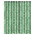 thumbnail image 1 of ABPHQTO Patrón de flores finas blancas en cortina de ducha cian Tela de poliéster impermeable Cortina de baño 150x180 cm, 1 of 1