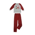thumbnail image 2 of Seyurigaoka Christmas Family Pajamas Set, Santa Plaid Print Tops+Trouser/Romper, 2 of 9
