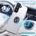 thumbnail image 5 of Hidden Series Galaxy S22 Case 5G,[No Fall-Off Kickstand] 360°Metal Ring, 15Ft Military Grade Shockproof Protective Phone Case Designed for Samsung Galaxy S22 6.1 Inch, Silver, 5 of 13