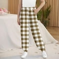 thumbnail image 2 of Lopecy-Sta ​Kids Checkered Jogger Pants with Elastic Waistband & Functional Side Pockets - Adjustable Ankle Cuffs Comfort Fit for Boys Girls 2-10 Years, 2 of 6