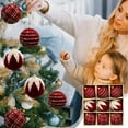 thumbnail image 4 of Gumesh 9-Pack Flocked Christmas Ball Ornaments, 3.96 Inch Luxury Velvet-Touch Decor in Gift Box, Premium Red & Gold Tree Ornaments with Ready-to-Gift Elegance, 4 of 6