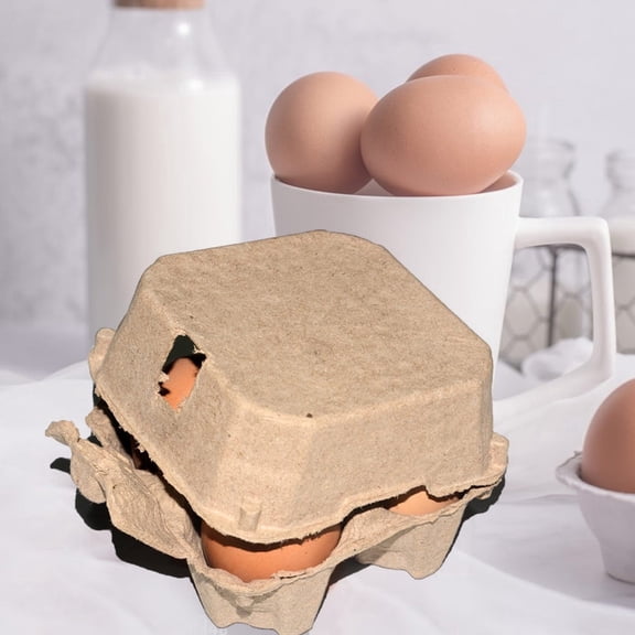 Reusable Paper Egg Cartons, Eco-Friendly Biodegradable Chicken and Egg Storage, Farm and Home Use (4-Count)