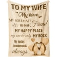 thumbnail image 2 of Gift for Wife, Birthday Gifts for Wife from Husband, Romantic Wedding Anniversary Blanket Gifts for Her, Wife Gifts for Birthday/Anniversary/Christmas, to My Wife Blanket, 2 of 6